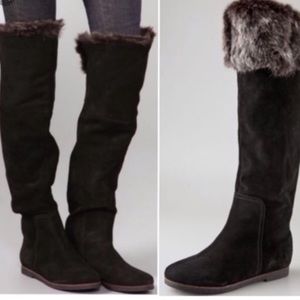 Sam Edelman Orlando Suede Boots with Fur Cuff 8